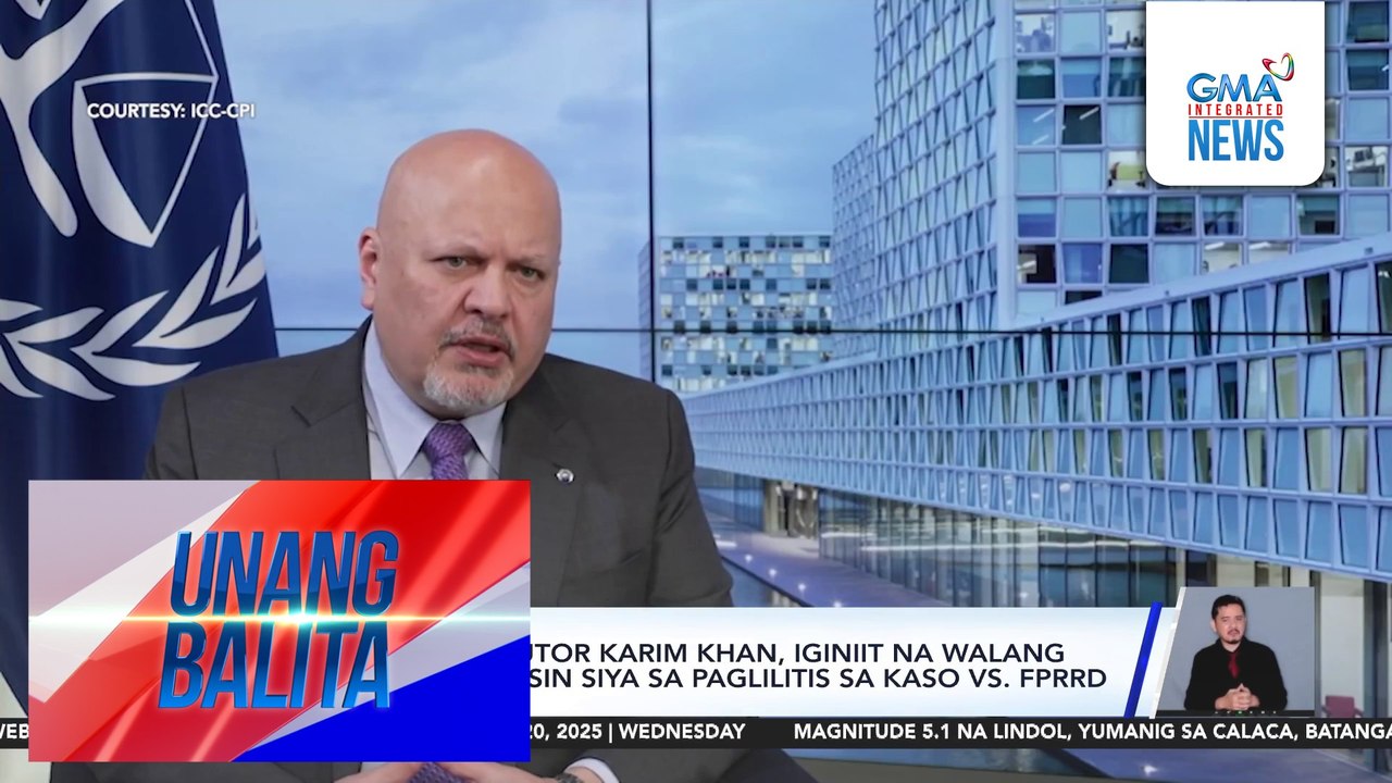 ICC Chief Prosecutor Karim Khan, iginiit na walang basehan para alisin sa paglilitis sa kaso vs. FPRRD | Unang Balita