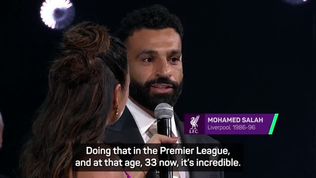 Salah 'proud to make history' after winning third PFA player of the year award