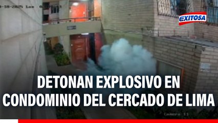 Cercado de Lima: Sujetos detonan artefacto explosivo dentro de un condominio