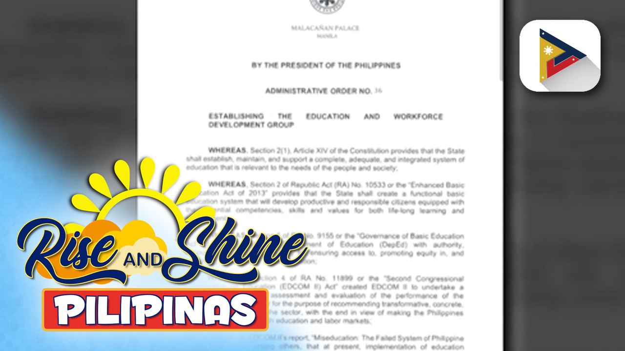 PBBM, ipinag-utos ang pagbuo ng Education and Workforce Development Group | Cleizl Pardilla