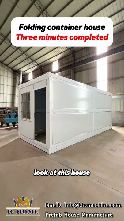 This is true! Foldable container houses can be completed in just three minutes!#folding container house