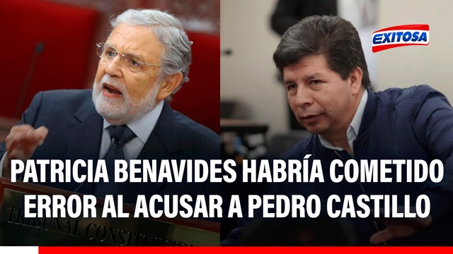 Patricia Benavides habría cometido un error al acusar a Pedro Castillo, señala Ernesto Blume