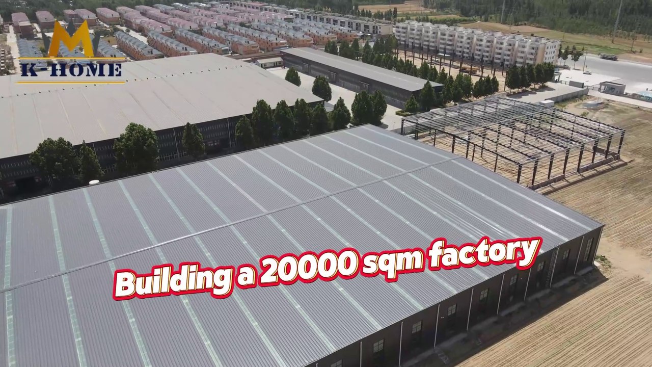 A 20000sqm steel structure factory was completed in just one month.