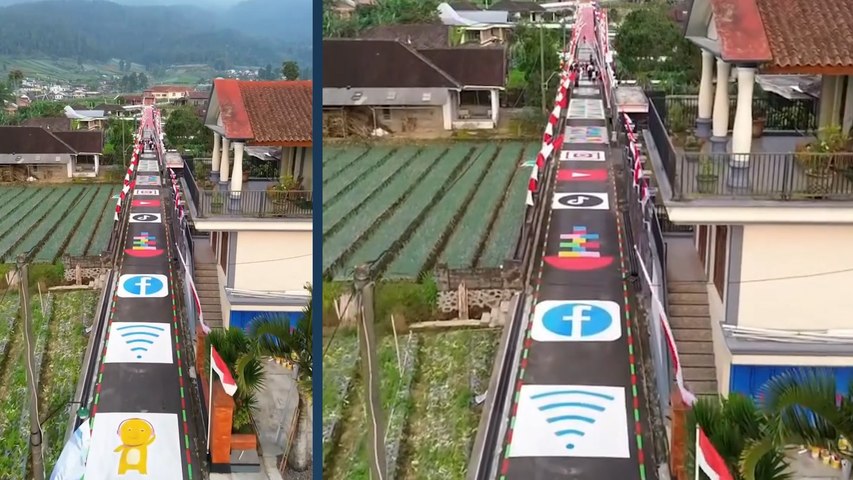 Semarakkan HUT RI, Warga Mener Karanganyar Gotong Royong Lukis Jalan Dusun