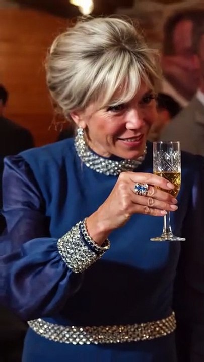 Brigitte Macron’s Elegant 2025 Style Sipping in Parisian Chic  AI Fashion