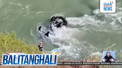 Van, nahulog sa bangin at dumiretso sa ilog; 2, sugatan | Balitanghali