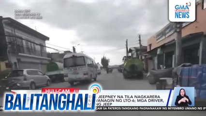 Operator ng 2 modern jeepney na tila nagkarera sa kalsada, pagpapaliwanagin ng LTO-6; mga rider, sinuspinde ng may-ari ng jeep | Balitanghali