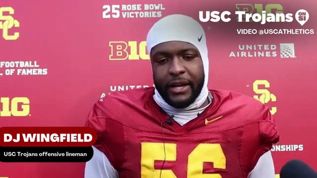 USC Trojans Offensive Lineman DJ Wingfield discusses what coach Zach Hanson wanted him to work on