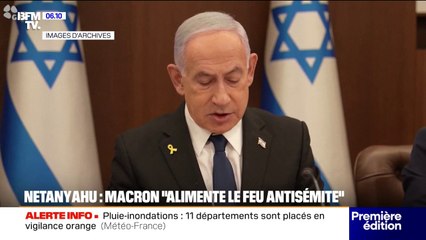 Guerre à Gaza: Benjamin Netanyahu affirme que l'appel d'Emmanuel Macron à reconnaître l'État de Palestine "alimente le feu antisémite"