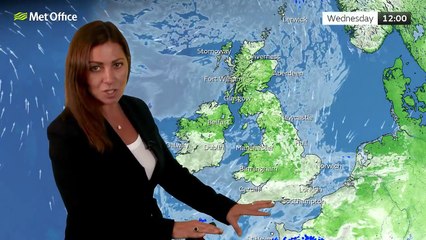 Met Office Wednesday Morning Weather Forecast 20/08/2025