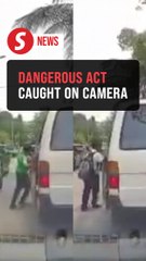 Cops arrest school van driver seen picking up kid from a moving vehicle