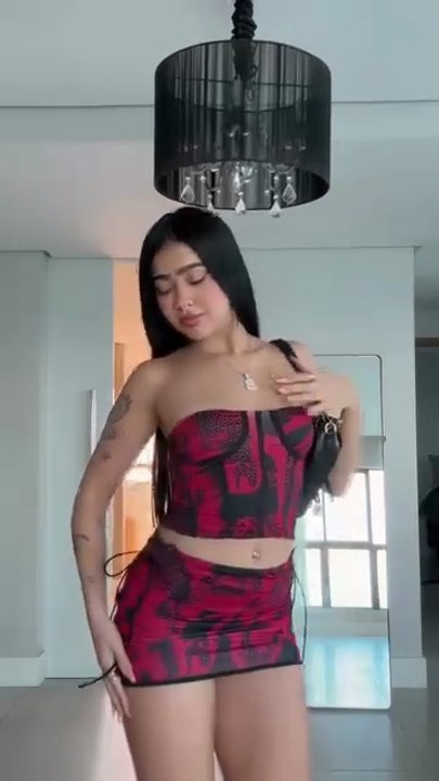 Hot Belly Dance Challenge 2025 | TikTok Hits | Red & Black Dress Vibes