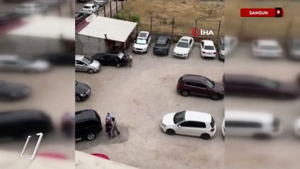 Samsun'da otoparkta silahlı kavgada arbede yaşandı