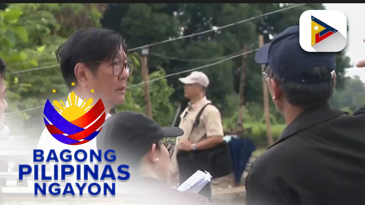 PBBM, ikinagalit ang resulta ng inspeksyon sa reinforced concrete riverwall project sa Barangay Piel, Baliwag, Bulacan