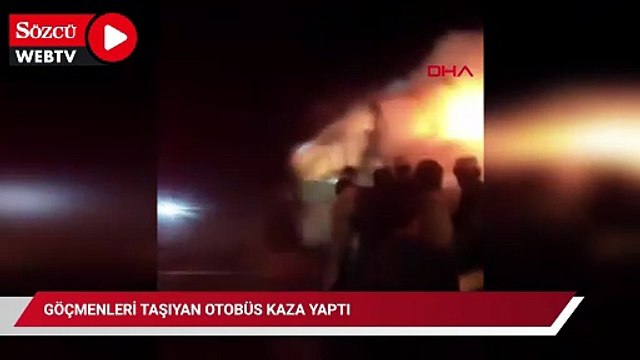 Göçmenleri taşıyan otobüs kaza yaptı: 71 ölü