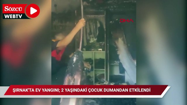 Şırnak'ta ev yangını; 2 yaşındaki çocuk dumandan etkilendi