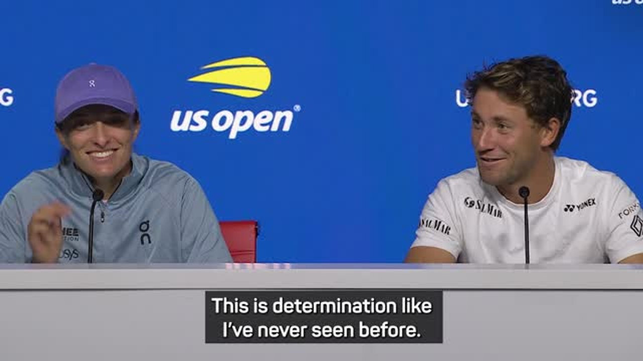 'Determination like I've never seen before' - Ruud in awe of Swiatek