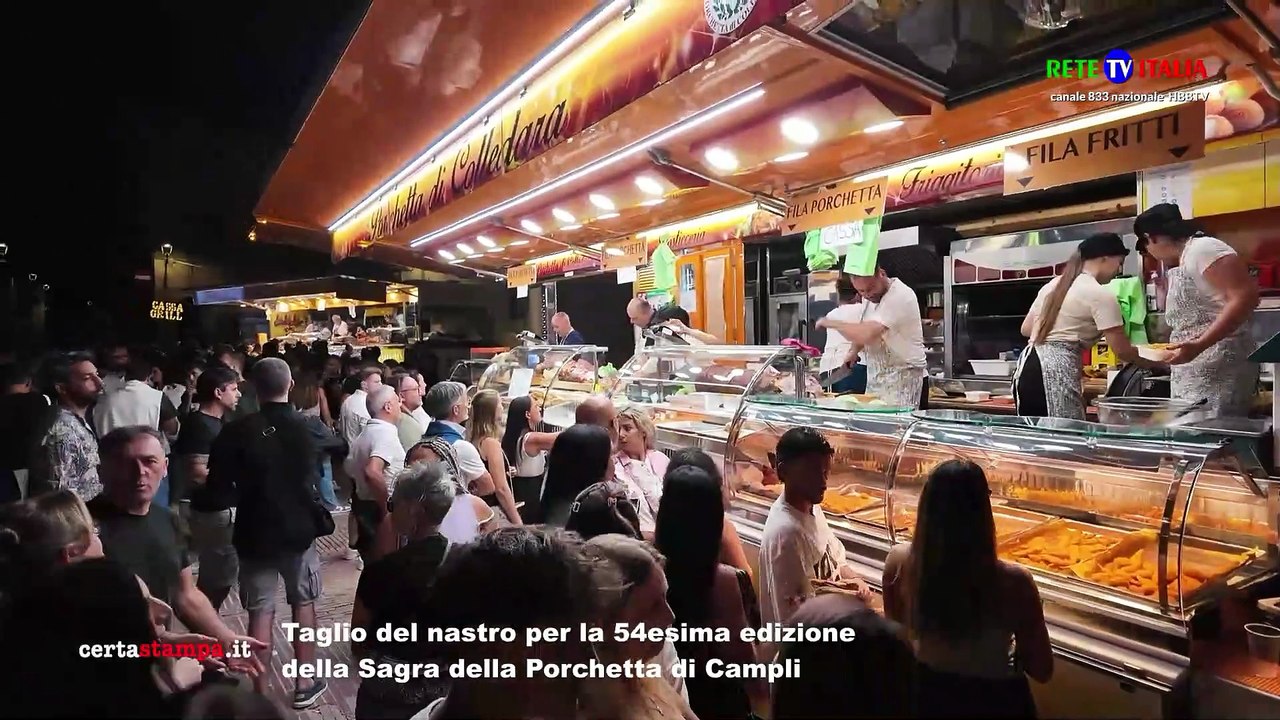 Sagra della Porchetta di Campli Taglio del nastro per la 54esima edizione