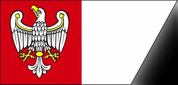 Flag of Greater Poland Voivodeship. Bendera Provinsi Polandia Besar. Greater Poland Voivodeship Flag. Flaga województwa wielkopolskiego. Drapeau de la voïvodie de Grande-Pologne. Bandeira da Voivodia da Grande Polônia.Bandera del Voivodato de Gran Polonia