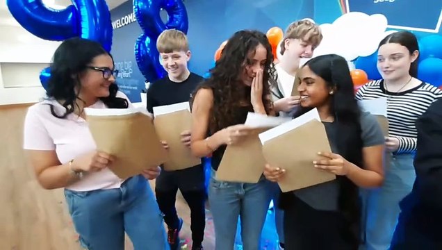 Beacon Hill Academy Dudley pupils get ready for GCSE results day.