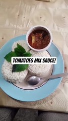 Tomato mix sauce and rice 😋😋😋 #bobbyflay #food