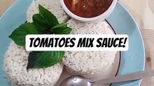 Tomato mix sauce and rice 😋😋😋 #bobbyflay #food