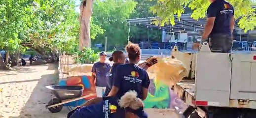 Río San Juan: continúa operativo de limpieza de sargazo tras paso de huracán Erin