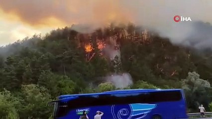 Bolu'daki orman yangını yayılıyor: 7 helikopterle havadan destek