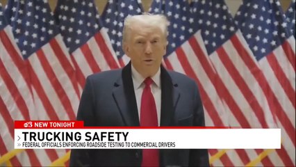 DJT met les dents dans une règle fédérale vieille de plusieurs décennies obligeant leschauffeurs de camions commerciaux à lire et à parler anglais.L'échec du test met immédiatement le conducteur hors service et pourrait les disqualifier d'obtenir un CDL