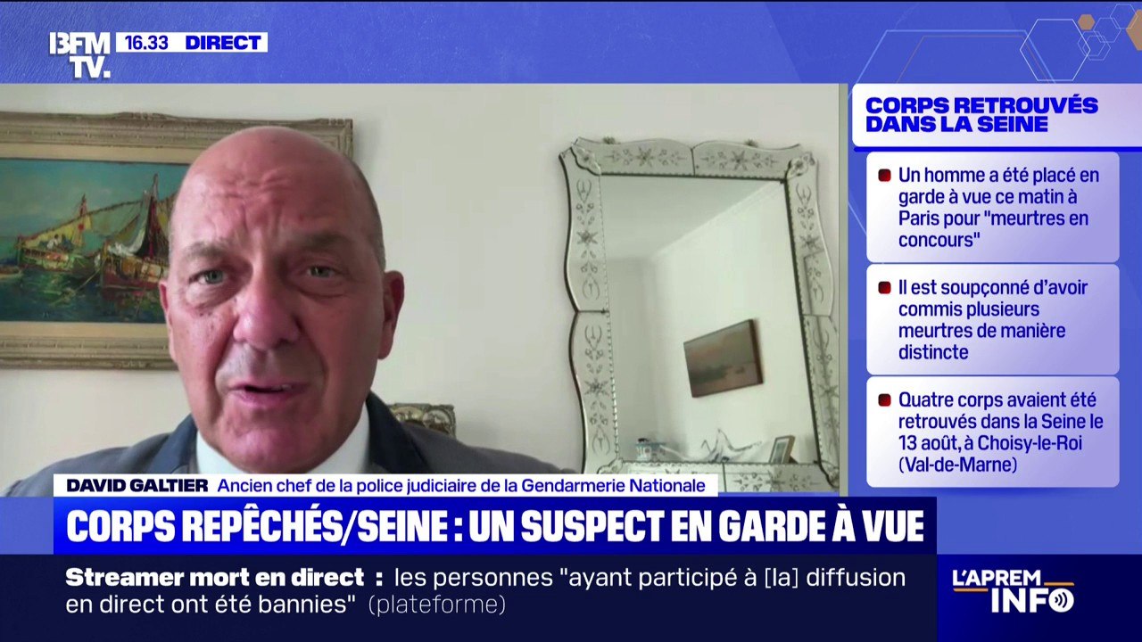 Corps repêchés dans la Seine: "il ne s'agit pas de 48 heures mais bien de 96 heures de garde à vue", détaille David Galtier, ancien chef de la police judiciaire