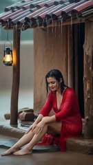 She is Relaxing _ heavy rain fall _ _rain _heavyrain _beautifulgirl(1)