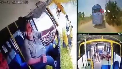 Adana'da otobüs şoförü minibüs şoförlerini böyle tehdit etti!