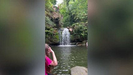 Teenager survives 40ft fall at beauty spot