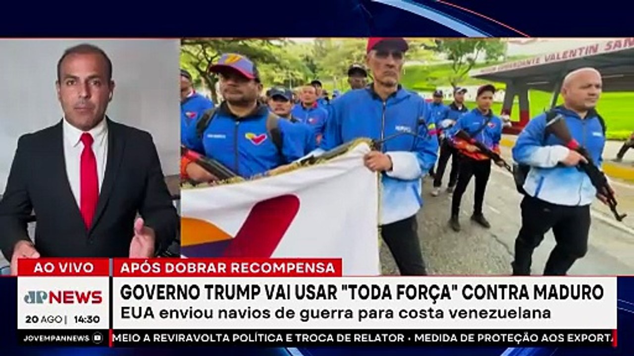 Trump ameaça Maduro: “Vamos usar todo o poder” | TEMPO REAL