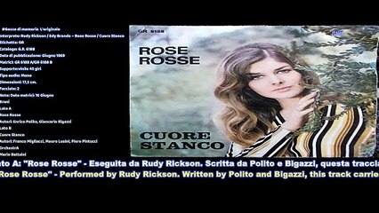 "VINILE" N.370 Rudy Rickson / Edy Brando – Rose Rosse / Cuore Stanco 1969