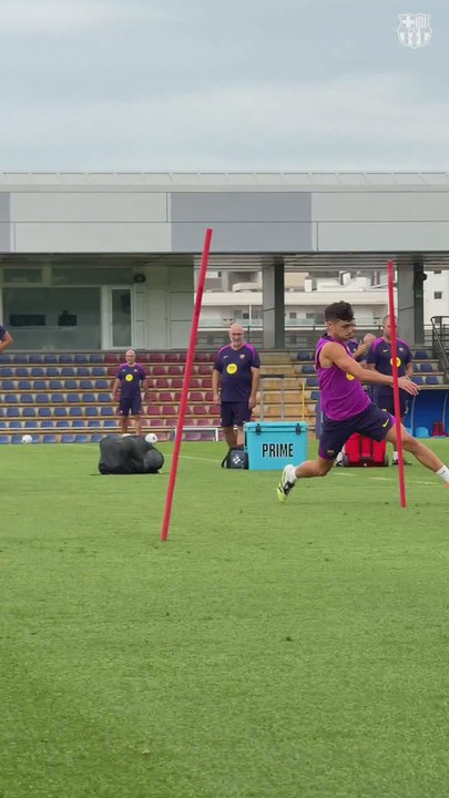 Intensidad en el entrenamiento del Barça