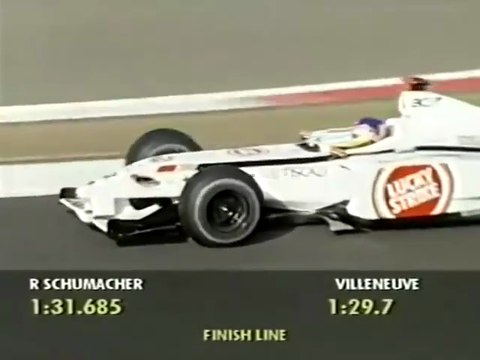 F1 – Jacques Villeneuve (BAR Honda V10) lap in practice – European GP 2002