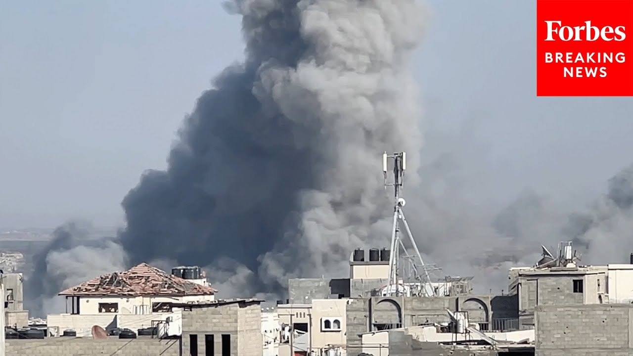 Clouds Of Smoke Rise Over Northern Gaza Following Israeli Airstrikes
