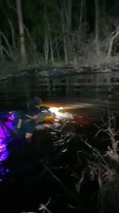 ATV Rider Drives Into Freezing River During Night Ride