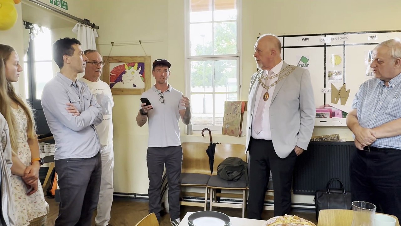 Dominic Palfreman, Senior Projects Officer, The Turning Tides Project, talks about acoustic measures installed at the Station Tea Rooms, video Alan Quick IMG_0871