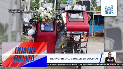 Tricycle, ginamit bilang bridal vehicle sa Lucban | Unang Balita