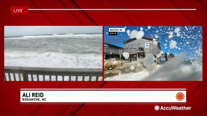 Dangerous surf sweeps under homes in the Outer Banks