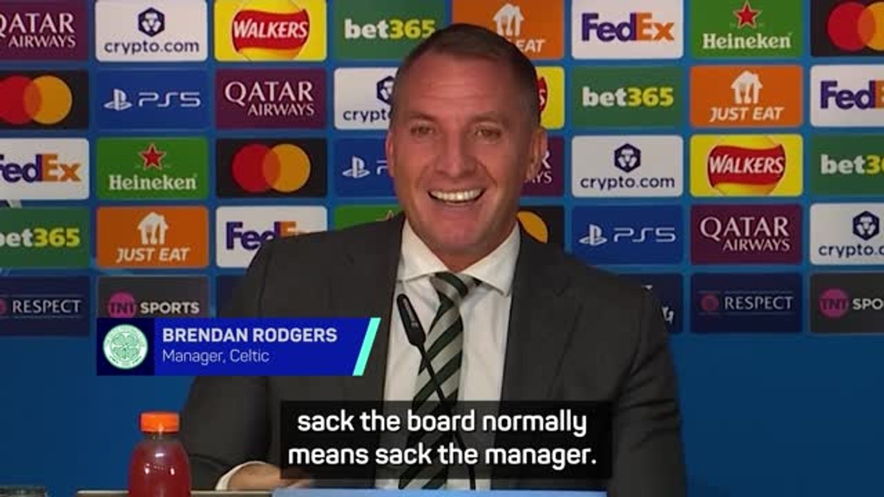 'When fans sing sack the board, normally the manager goes' - Rodgers after frustrating Celtic draw