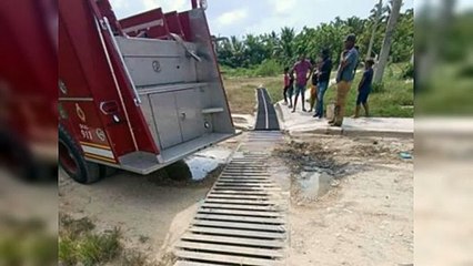 Niña queda atrapada en un registro de desagüe en Sabana de la Mar