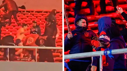Violencia en Copa Sudamericana 2025: Afición del Independiente vs U de Chile provocan disturbios en gradas