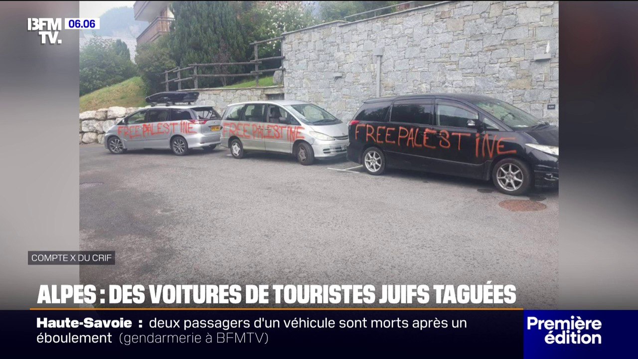 Alpes: des tags "Free Palestine" retrouvés sur des voitures de touristes juifs, une enquête ouverte