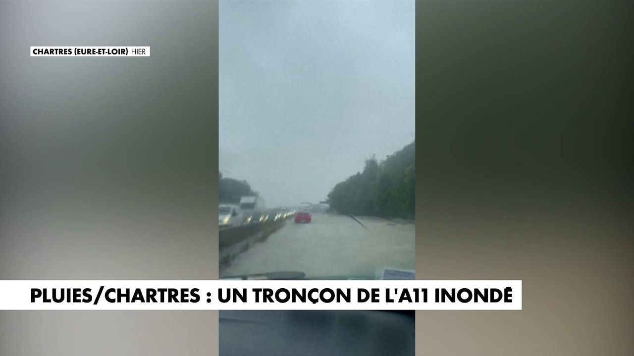 Pluies à Chartres : un tronçon de l'A11 inondé