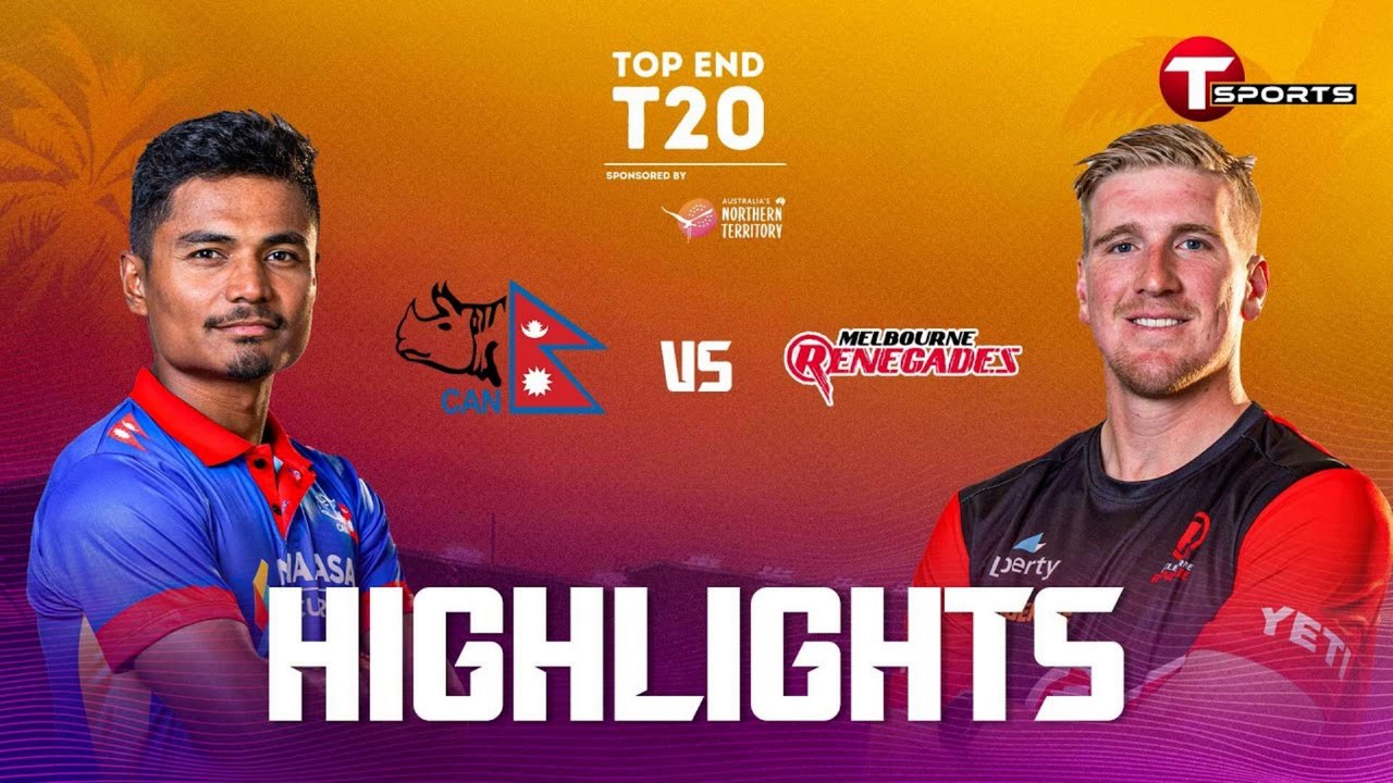 HIGHLIGHTS 🏏 Melbourne Renegades Academy vs Nepal | 22nd Match | Top End T20 | T Sports