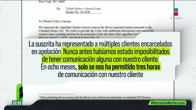 Genaro García Luna denunció que lleva 8 meses sufriendo de maltratos en distintas prisiones de EUA