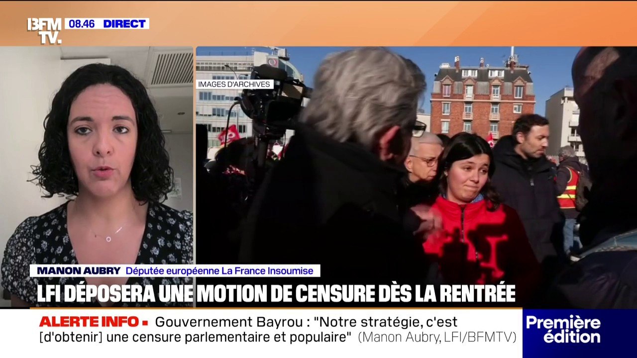 Blocage du 10 septembre: "Nous disons qu’il faut cette mobilisation populaire", juge Manon Aubry (LFI)